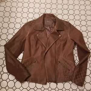 Maurices distressed brown leather jacket